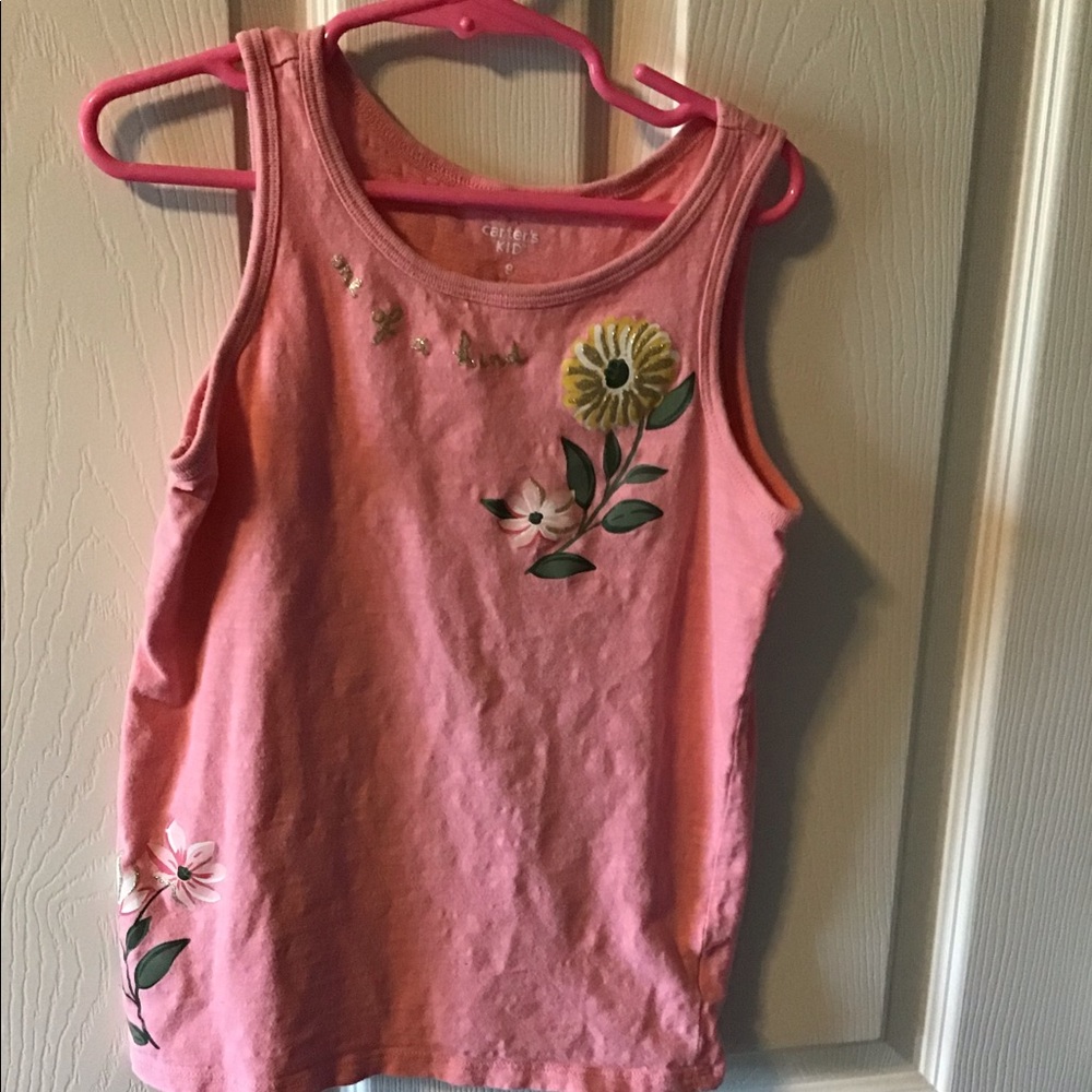 Girls Carters Flower Tank Top Size 8